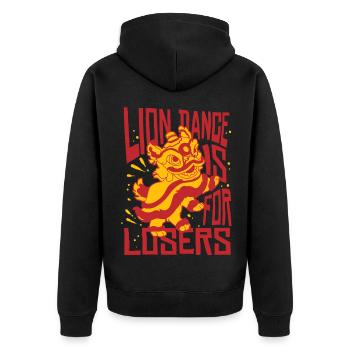 La danse du lion de Löwentanz est pour les perdants - Veste à capuche bio Premium Unisexe - noir - Dos - Nico (187cm)