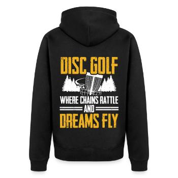 Disc Golf Discgolf - Veste à capuche bio Premium Unisexe - noir - Dos - Nico (187cm)