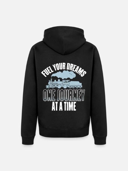 Modelleisenbahn Eisenbahn - Unisex Premium Bio Zip Hoodie - Schwarz
