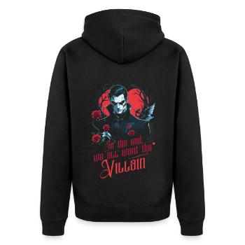 Romance sombre Booktok Nous voulons tous le méchant - Veste à capuche bio Premium Unisexe - noir - Dos - Nico (187cm)