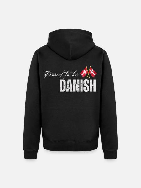 Proud Dane, I love Denmark - Unisex Premium Organic Zip Hoodie - black
