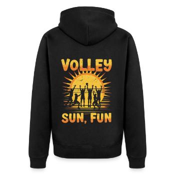 Beach-volley - Veste à capuche bio Premium Unisexe - noir - Dos - Nico (187cm)