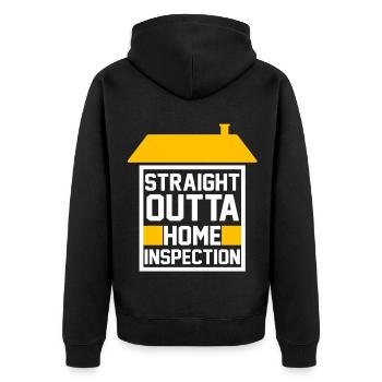 Building Surveyor Building Inspector - Unisex Premium Organic Zip Hoodie - black - Back - Nico (187cm)