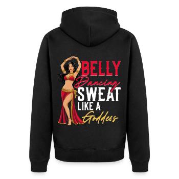 Bauchtanz Bauchtänzerin - Unisex Premium Bio Zip Hoodie - Schwarz - Hinten - Nico (187cm)
