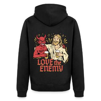 Occultism Demonology Tarot - Unisex Premium Organic Zip Hoodie - black - Back - Nico (187cm)