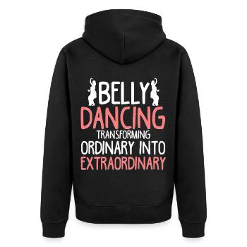 Bauchtanz Bauchtänzerin - Unisex Premium Bio Zip Hoodie - Schwarz - Hinten - Nico (187cm)