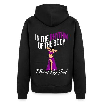 Bauchtanz Bauchtänzerin - Unisex Premium Bio Zip Hoodie - Schwarz - Hinten - Nico (187cm)