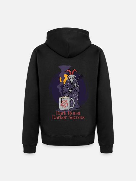 Okkultismus Dämonologie Tarot Kaffee - Unisex Premium Bio Zip Hoodie - Schwarz