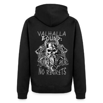 Culture païenne viking - Veste à capuche bio Premium Unisexe - noir - Dos - Nico (187cm)
