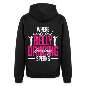 Bauchtanz Bauchtänzerin Danse orientale Speaks - Veste à capuche bio Premium Unisexe - noir - Dos - Nico (187cm)