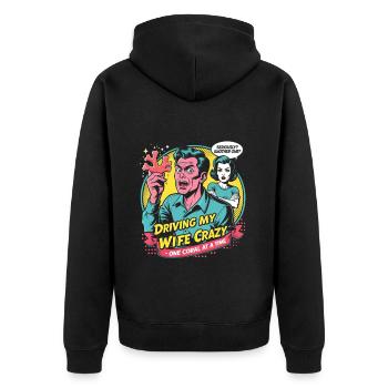 Reproduction de corail Éleveur de corail, un corail à la fois - Veste à capuche bio Premium Unisexe - noir - Dos - Nico (187cm)