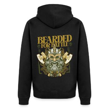 Culture païenne viking - Veste à capuche bio Premium Unisexe - noir - Dos - Nico (187cm)