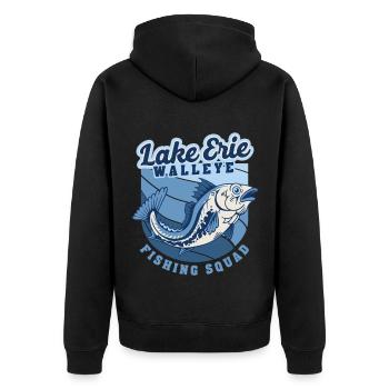 Glasseye Bass Lake Erie Walleye Fishing Squad - Veste à capuche bio Premium Unisexe - noir - Dos - Nico (187cm)