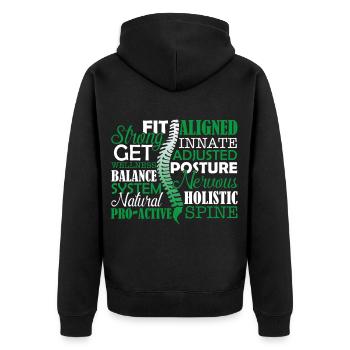 Chiropractor Things About Chiropractor - Unisex Premium Organic Zip Hoodie - black - Back - Nico (187cm)