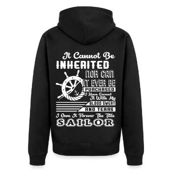 Sailor Forever The Title Sailor - Unisex Premium Organic Zip Hoodie - black - Back - Nico (187cm)