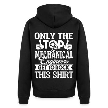 Only The Top Mechanical Engineer - Unisex Premium Organic Zip Hoodie - black - Back - Nico (187cm)