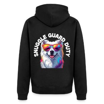 Alabai Chien Câlin Guard Duty - Veste à capuche bio Premium Unisexe - noir - Dos - Nico (187cm)