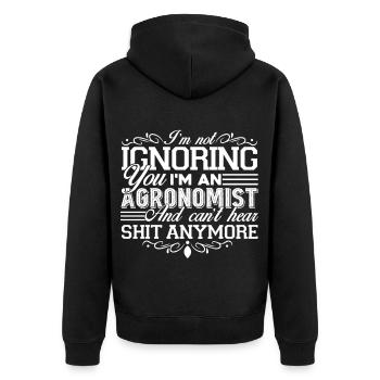 Agronomist I am An Agronomist - Unisex Premium Organic Zip Hoodie - black - Back - Nico (187cm)