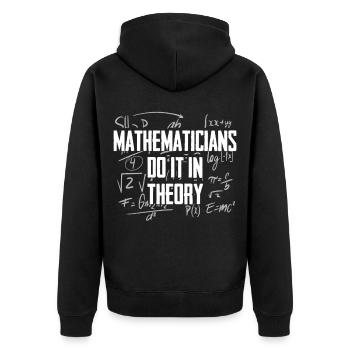 Math Math Math Teacher Math Teacher - Unisex Premium Organic Zip Hoodie - black - Back - Nico (187cm)