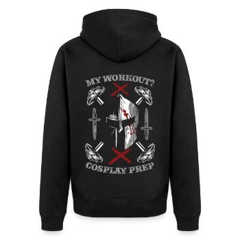 Cosplay Musculateur - Veste à capuche bio Premium Unisexe - noir - Dos - Nico (187cm)
