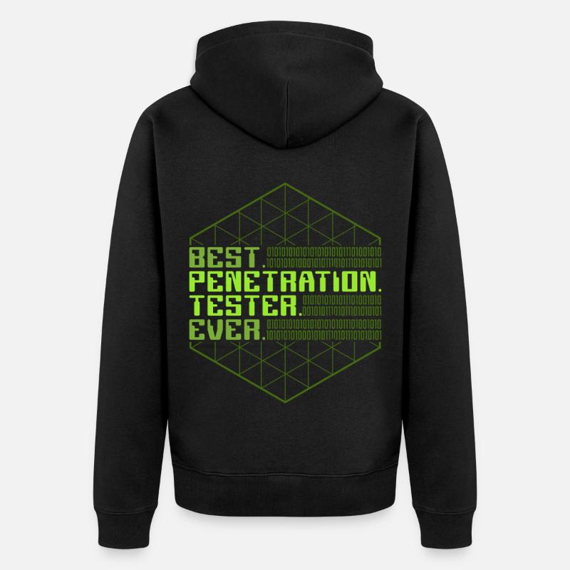 Penetrationstester Pentest Pentester - Unisex Premium Bio Zip Hoodie - Schwarz