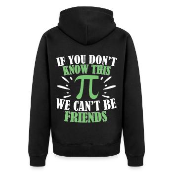 Math Math Math Teacher Math Teacher - Unisex Premium Organic Zip Hoodie - black - Back - Nico (187cm)