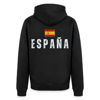 I love Spain, Spanish pride - Unisex Premium Organic Zip Hoodie - black - Back - Nico (187cm)