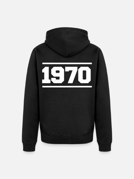 1970 - Veste à capuche bio Premium Unisexe - noir