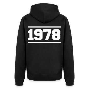1978 Cadeau rétro 1978 original 1978 - Veste à capuche bio Premium Unisexe - noir - Dos - Nico (187cm)