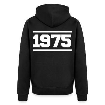 1975 Cadeau rétro 1975 original 1975 - Veste à capuche bio Premium Unisexe - noir - Dos - Nico (187cm)