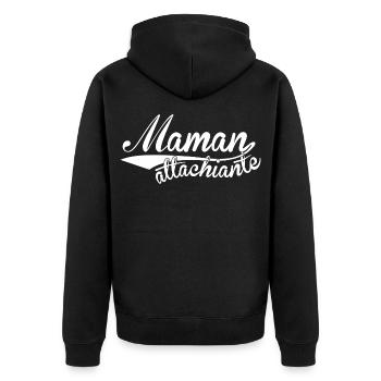 Maman attachiante - Veste à capuche bio Premium Unisexe - noir - Dos - Nico (187cm)