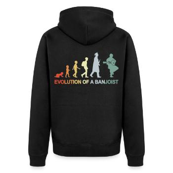 Évolution du joueur de banjo - Veste à capuche bio Premium Unisexe - noir - Dos - Nico (187cm)
