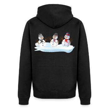 Bonhommes de neige - Snowman Christmas squad - Veste à capuche bio Premium Unisexe - noir - Dos - Nico (187cm)