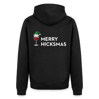 Merry Hicksmas – Anti Xmas Edition - Unisex Premium Organic Zip Hoodie - black - Back - Nico (187cm)