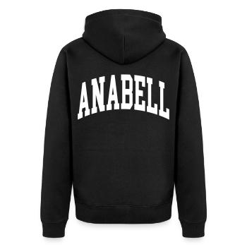 Anabell - Veste à capuche bio Premium Unisexe - noir - Dos - Nico (187cm)
