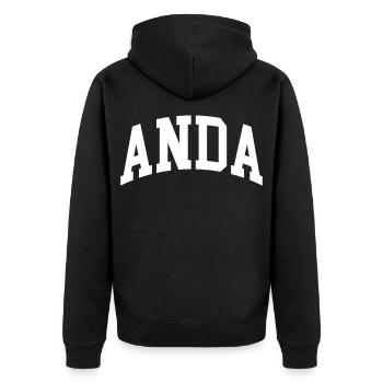 Anda - Veste à capuche bio Premium Unisexe - noir - Dos - Nico (187cm)