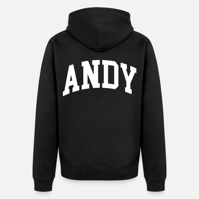 Andy - Unisex Premium Bio Zip Hoodie - Schwarz