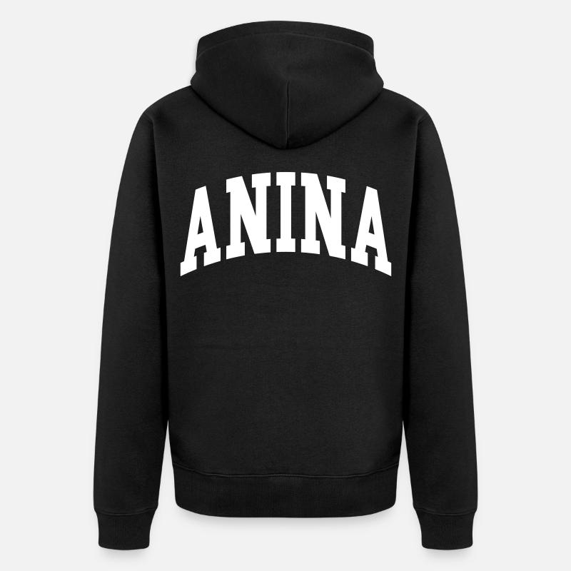 Anina - Veste à capuche bio Premium Unisexe - noir