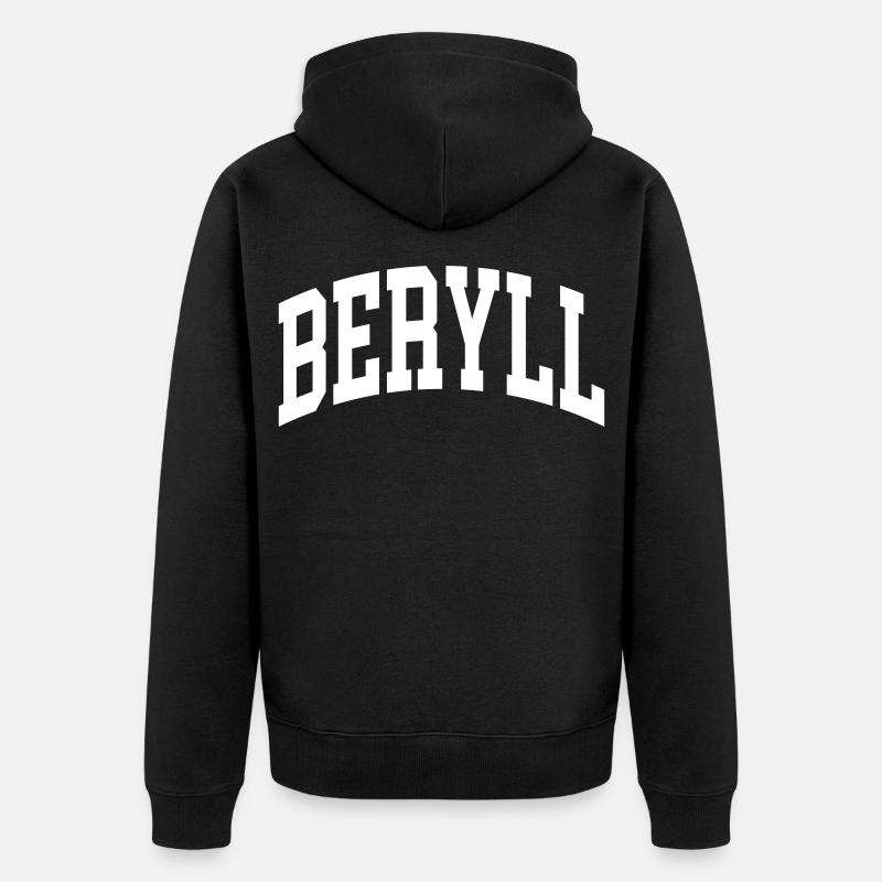 Beryll - Unisex Premium Bio Zip Hoodie - Schwarz
