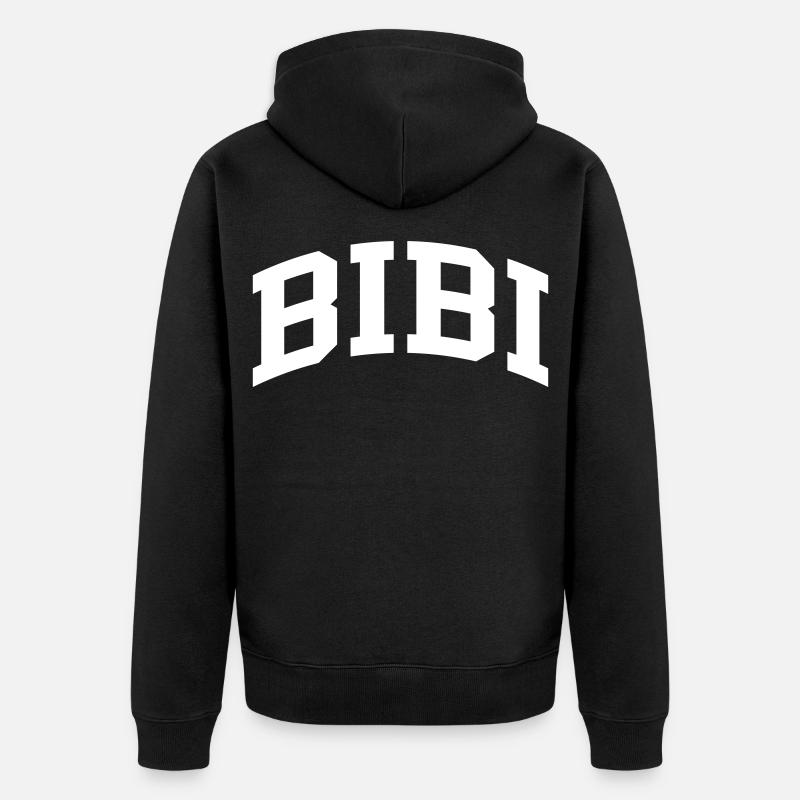 Bibi - Unisex Premium Bio Zip Hoodie - Schwarz