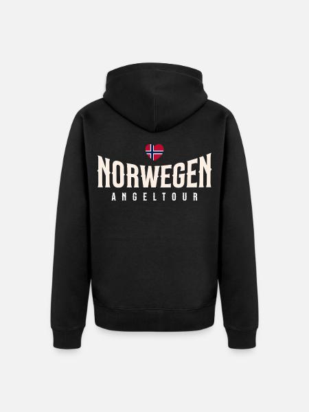 Norway Fishing Trip - Unisex Premium Organic Zip Hoodie - black