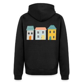 Maisons - Veste à capuche bio Premium Unisexe - noir - Dos - Nico (187cm)