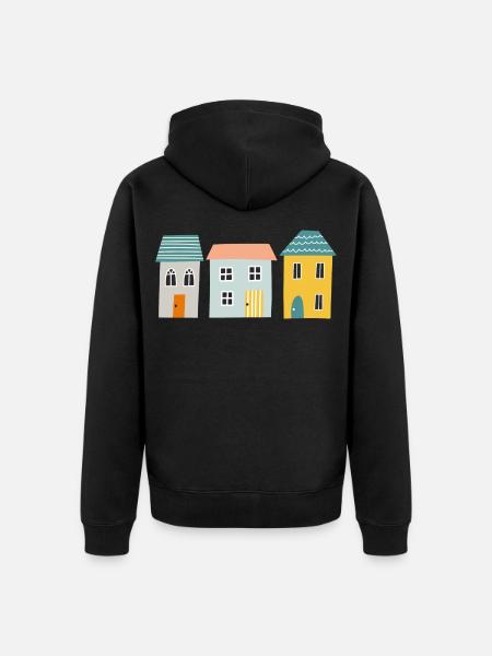 Maisons - Veste à capuche bio Premium Unisexe - noir