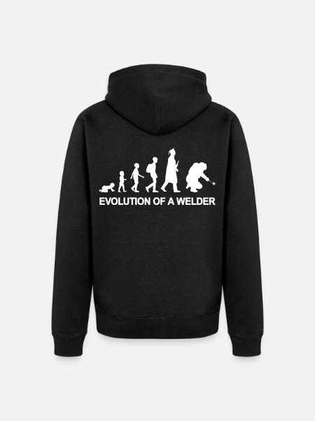 Évolution d’un soudeur - Veste à capuche bio Premium Unisexe - noir