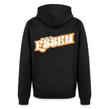 Essen - weil´s Deine Stadt ist! - Unisex Premium Bio Zip Hoodie - Schwarz - Hinten - Nico (187cm)