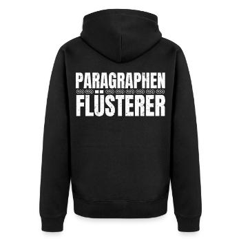 Lawyer Lawyer Judge Paragraphs Whisperer - Unisex Premium Organic Zip Hoodie - black - Back - Nico (187cm)