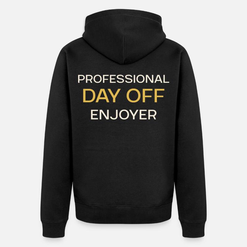 Professioneller Freizeitgenuss - Unisex Premium Bio Zip Hoodie - Schwarz