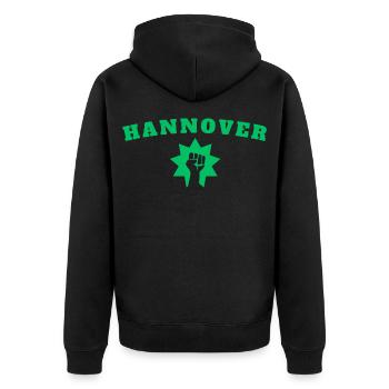 Hanovre - Veste à capuche bio Premium Unisexe - noir - Dos - Nico (187cm)
