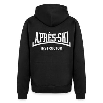 Moniteur Après-Ski (Concave / Après Ski / B) - Veste à capuche bio Premium Unisexe - noir - Dos - Nico (187cm)