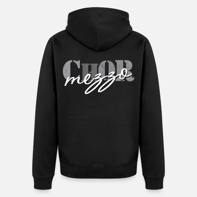 Chor Mezzosopran - Unisex Premium Bio Zip Hoodie - Schwarz